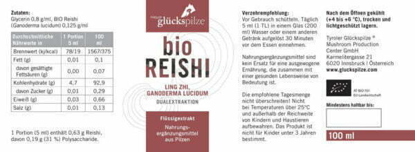 reishi ling zhi ganoderma lucidum bio fluessigextrakt 100ml flasche 02
